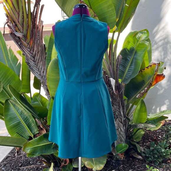 MADEWELL Anywhere Dress pine green‎ stretch a-line fit-&-flare skater - size 10 - Picture 5 of 7